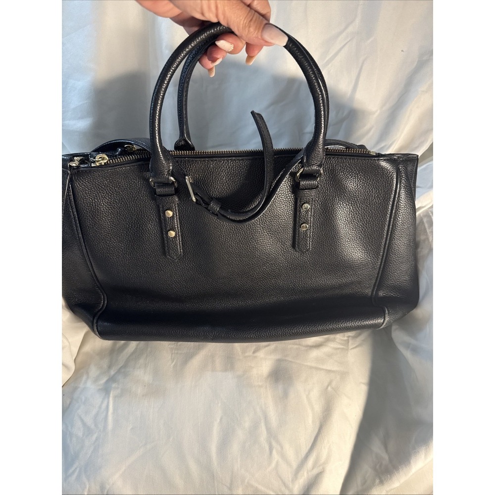 Kate Spade Mulberry Street Leighann Satchel Handbag Black Pebbled Leather - Picture 9 of 12